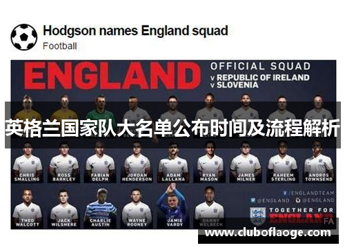 英格兰国家队大名单公布时间及流程解析 英格兰国家队大名单公布时间及流程解析